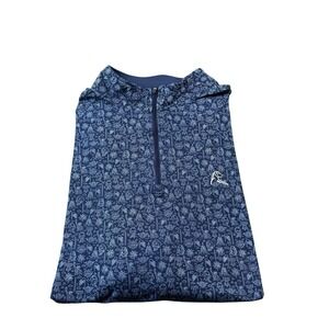 Rhoback Blue Americana Performance AOP Men's Half Zip Pullover Size 3XL